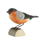 Carved Wooden Figure Of A Bullfinch By Wildlife Garden