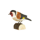 Carved Wooden Figure Of A Goldfinch By Wildlife Garden