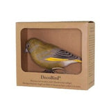 Carved Wooden Figure Of A  Greenfinch By Wildlife Garden