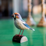 Wooden Figure Of A Hawfinch By Wildlife Garden
