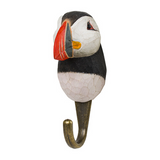 Hand Carved Wooden Puffin With Hook By Wildlife Garden