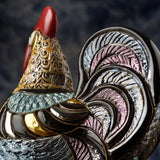 Rooster Figurine By De Rosa