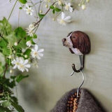 Hand Carved Wooden Springer Spaniel With Hook By Wildlife Garden