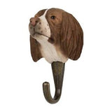 Hand Carved Wooden Springer Spaniel With Hook By Wildlife Garden