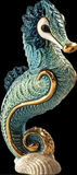Turquoise Seahorse Figurine By De Rosa F247T