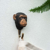 Hand Carved Chimpanzee With Hook By Wildlife Garden