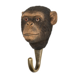 Hand Carved Chimpanzee With Hook By Wildlife Garden