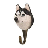 Hand Carved Wooden Husky With Hook By Wildlife Garden