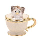 Cappuccino Puppy Trinket Box From Juliana Treasured Trinkets