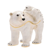 Polar Bear With Cub On Back Trinket Box From Juliana Treasured Trinkets