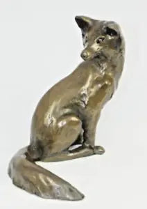 Fox Looking Back Figurine by Oriele Bronze