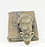 Mouse On Poetry Book By Oriele Bronze MM99P