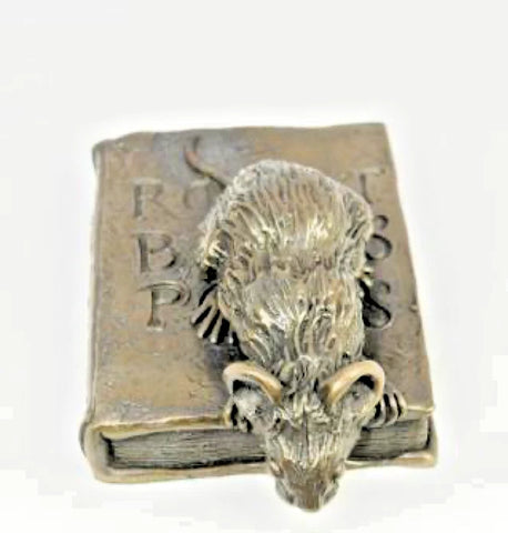 Mouse On Poetry Book By Oriele Bronze MM99P