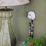 Hand Carved Wooden Poodle With Hook By Wildlife Garden