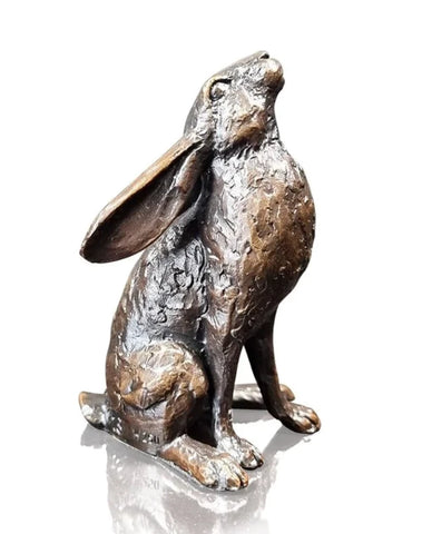 Small Moon Gazing Hare Bronze Sculpture Limited Edition Of 250 From Richard Cooper Bronze