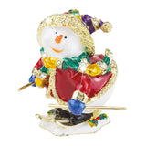 Snowman Skiing Trinket Box By Craycombe