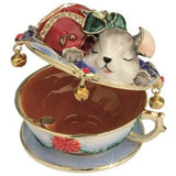 Mouse In Teacup Trinket Box By Craycombe