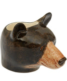 Brown/Black Bear Face Egg Cup Quail Ceramic