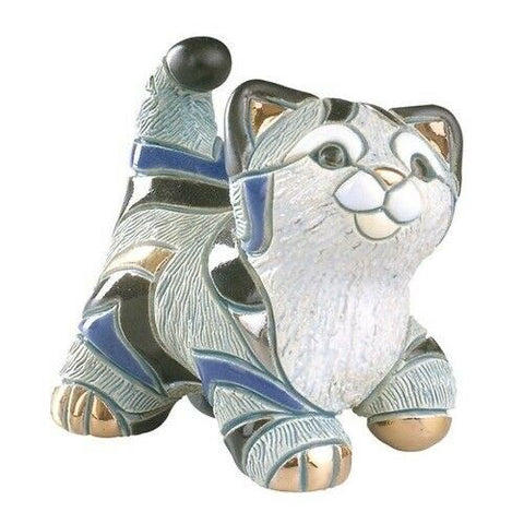 Blue Tabby Kitten Figurine By De Rosa