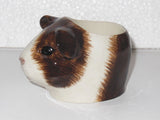 Long Hair Brown and White Guinea Pig  Face Egg Cup By Quail Ceramics: