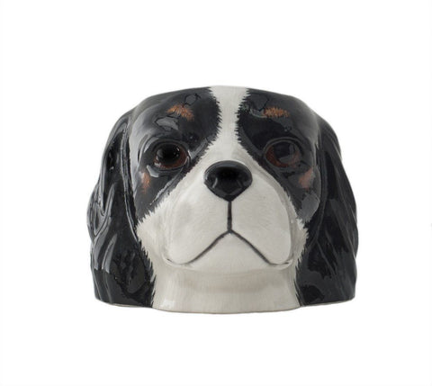 Cavalier King Charles Spaniel Face Egg Cup Multi Coloured By Quail Ceramics