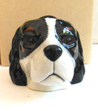 Cavalier King Charles Spaniel Face Egg Cup Multi Coloured By Quail Ceramics