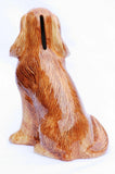 Gold Cocker Spaniel Money Box By Quail Ceramics