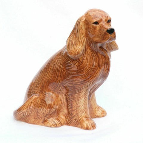 Gold Cocker Spaniel Money Box By Quail Ceramics