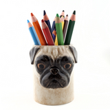 Fawn Pug Pencil Pot By Quail Ceramics