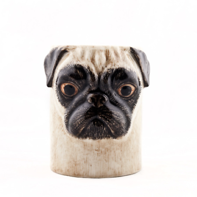 Fawn Pug Pencil Pot By Quail Ceramics