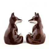 Fox Salt And  Pepper Pots By Quail Ceramics