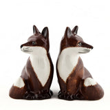 Fox Salt And  Pepper Pots By Quail Ceramics