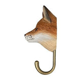 Hand Carved Fox With Hook By Wildlife Garden
