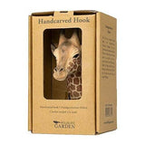 Hand Carved Giraffe With Hook By Wildlife Garden