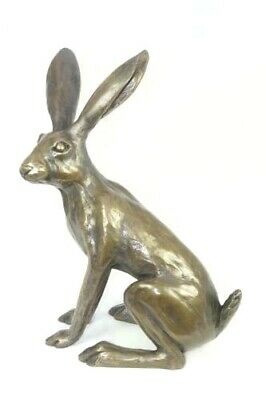 Small Hare Sitting By Oriele Bronze