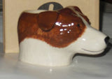 Tan And White Jack Russell Face Egg Cup By Quail Ceramics
