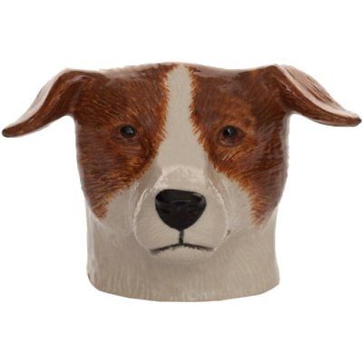 Tan And White Jack Russell Face Egg Cup By Quail Ceramics