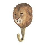 Hand Carved Lion With Hook By Wildlife Garden