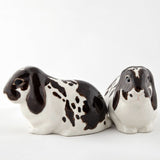 Lop Eared Rabbit Brown And White Salt And Pepper Pots By Quail Ceramics