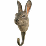 Hand Carved Wooden Mountain Hare With Hook By Wildlife Garden