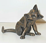 Cat Cleaning By Oriele Bronze