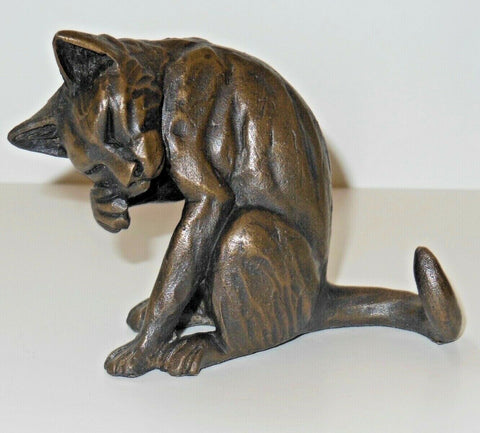 Cat Purring By Oriele Bronze