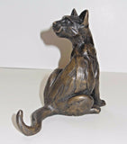 Cat Turned By Oriele Bronze