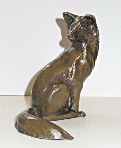 Fox Looking Back Figurine by Oriele Bronze WL171