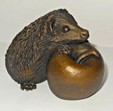 Hedgehog On Apple WL645 By Oriele Bronze