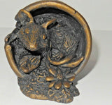 Mouse In Flowerpot Figurine By Oriele Bronze MM886