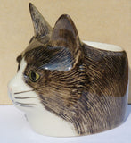 Oliver The Cat Face Egg Cup By Quail Ceramics