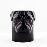 Black Pug Pencil Pot By Quail Ceramics: