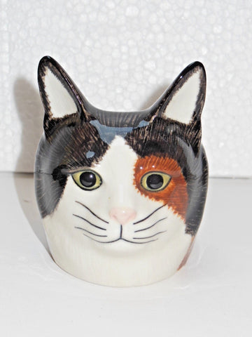 Poppet The Cat Face Egg Cup By Quail Ceramics