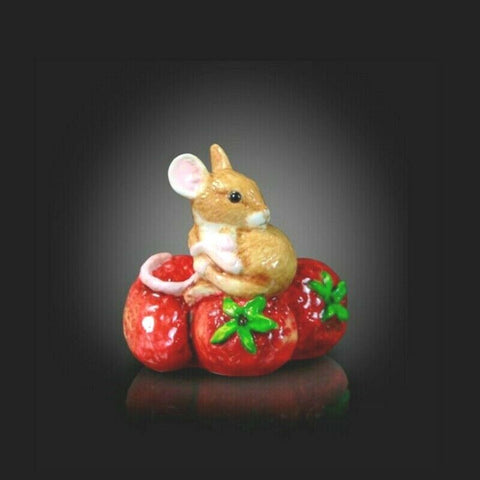 Richard Cooper Studio Bone China Mouse On Strawberry